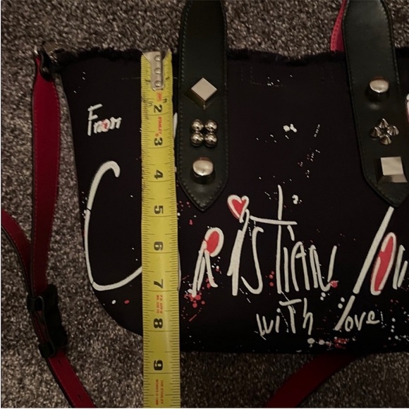 Christian Louboutin Artistic Black and Red Tote - Picture 8 of 11